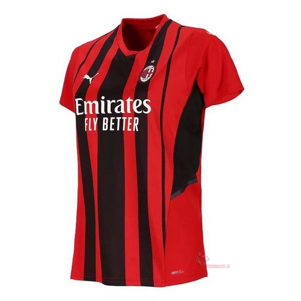 Maillot Om Pas Cher PUMA Domicile Maillot Femme AC Milan 2021 2022 Rouge Noir