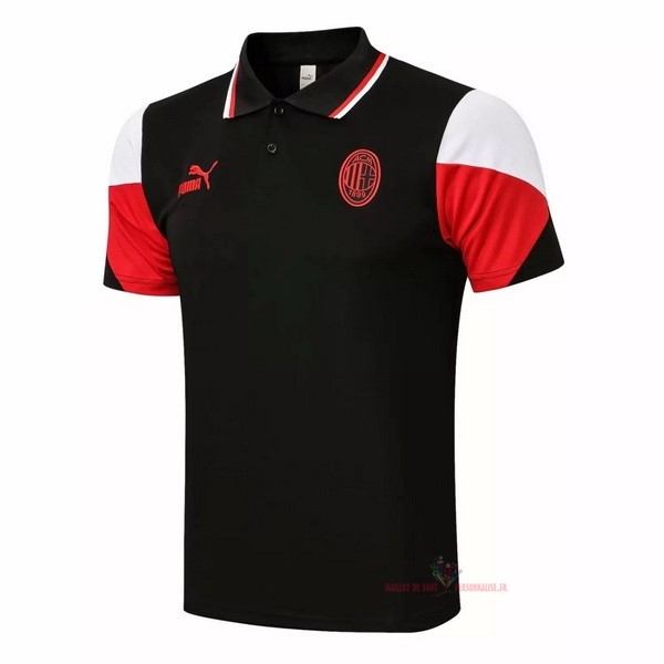 Maillot Om Pas Cher PUMA Polo AC Milan 2021 2022 Noir Rouge Blanc