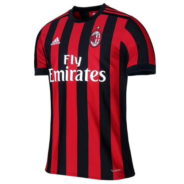 Maillot Om Pas Cher adidas Thailande Domicile Maillots AC Milan 2017 2018 Rouge