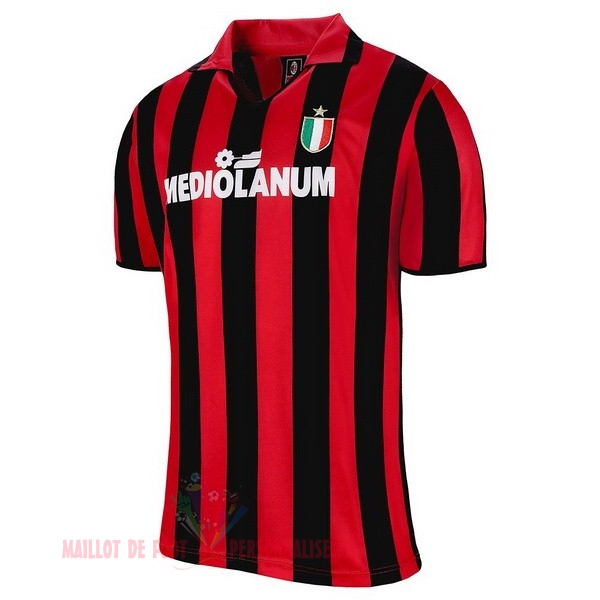 Maillot Om Pas Cher Kappa Domicile Maillot AC Milan Retro 1988 1989 Rouge