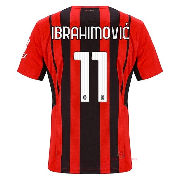 Maillot Om Pas Cher PUMA NO.11 Ibrahimovic Domicile Maillot AC Milan 2021 2022 Rouge