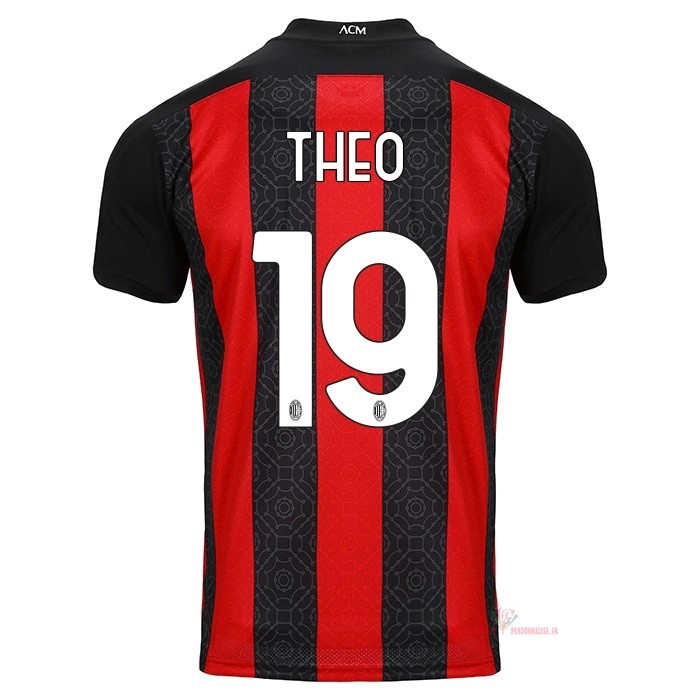Maillot Om Pas Cher PUMA NO.19 Theo Domicile Maillot AC Milan 2020 2021 Rouge