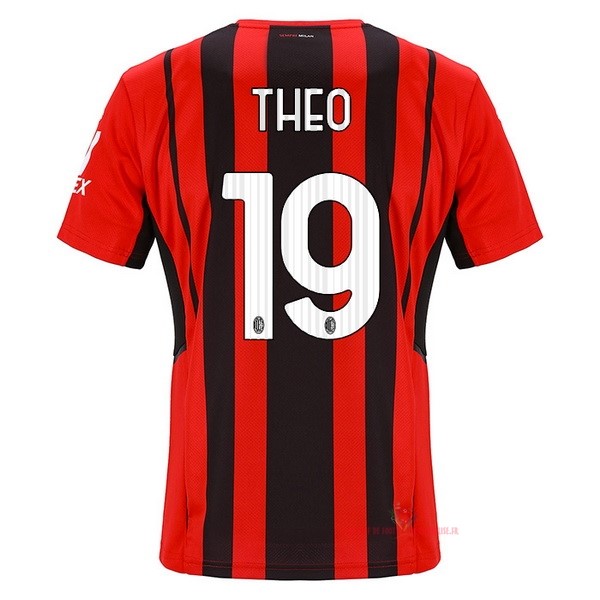 Maillot Om Pas Cher PUMA NO.19 Theo Domicile Maillot AC Milan 2021 2022 Rouge