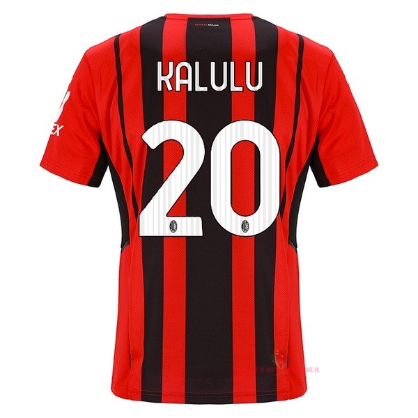 Maillot Om Pas Cher PUMA NO.20 Kalulu Domicile Maillot AC Milan 2021 2022 Rouge