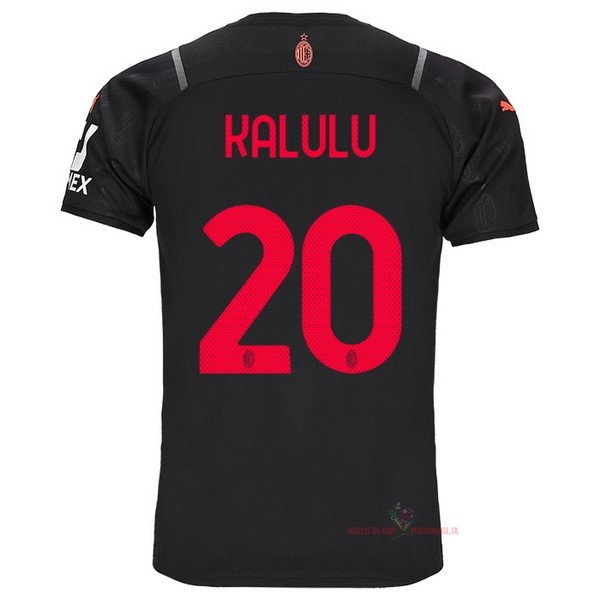 Maillot Om Pas Cher PUMA NO.20 Kalulu Third Maillot AC Milan 2021 2022 Noir