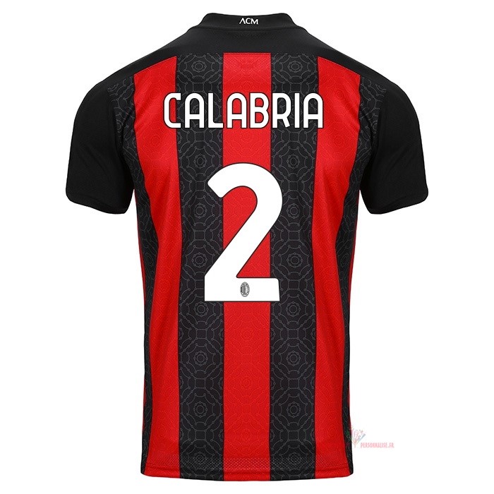 Maillot Om Pas Cher PUMA NO.2 Calabria Domicile Maillot AC Milan 2020 2021 Rouge