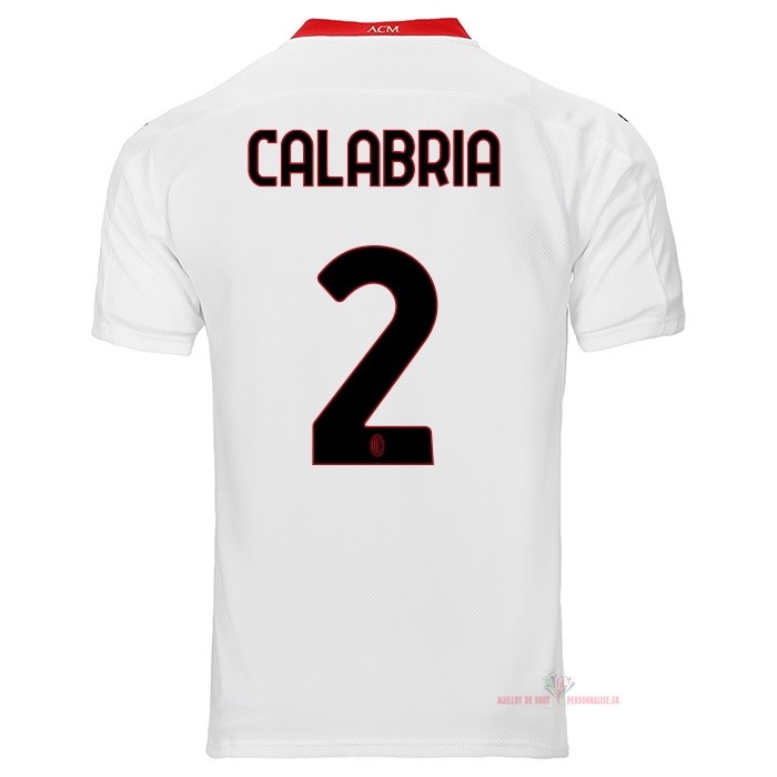 Maillot Om Pas Cher PUMA NO.2 Calabria Exterieur Maillot AC Milan 2020 2021 Blanc