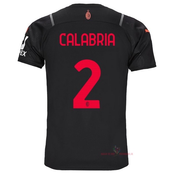 Maillot Om Pas Cher PUMA NO.2 Calabria Third Maillot AC Milan 2021 2022 Noir