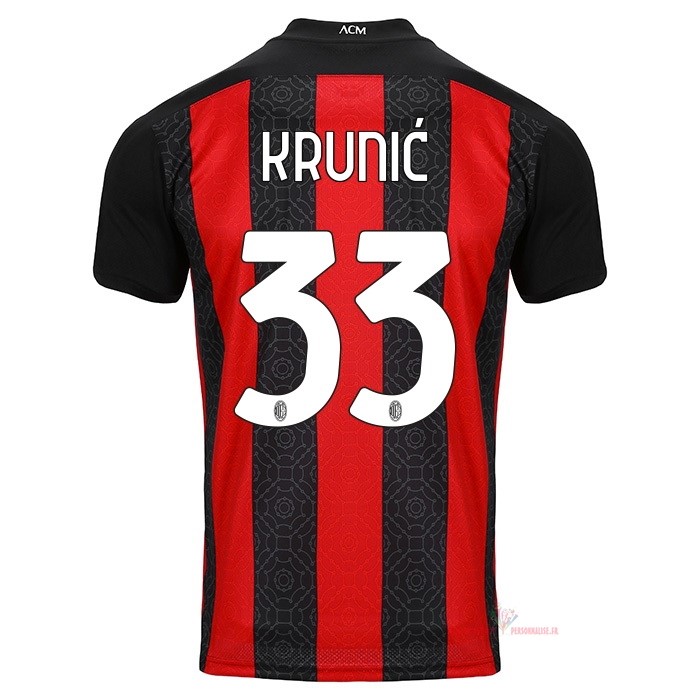 Maillot Om Pas Cher PUMA NO.33 Krunic Domicile Maillot AC Milan 2020 2021 Rouge