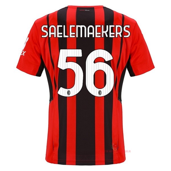 Maillot Om Pas Cher PUMA NO.56 Saelemaekers Domicile Maillot AC Milan 2021 2022 Rouge