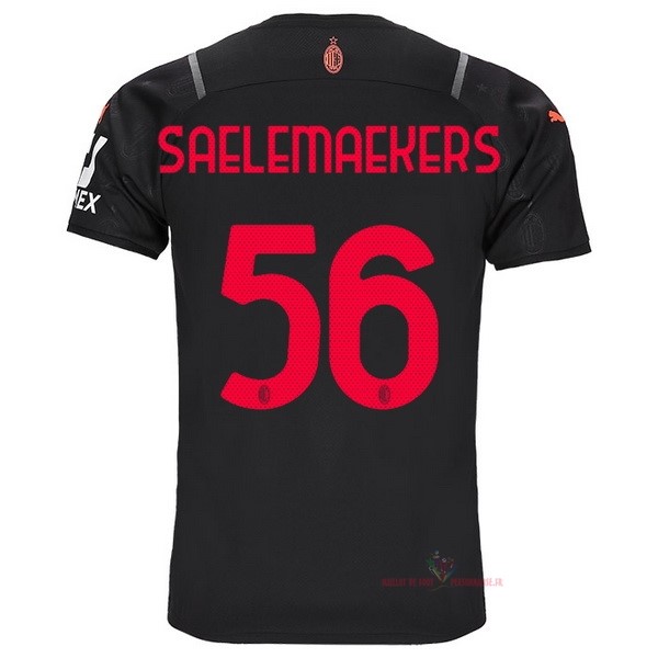 Maillot Om Pas Cher PUMA NO.56 Saelemaekers Third Maillot AC Milan 2021 2022 Noir