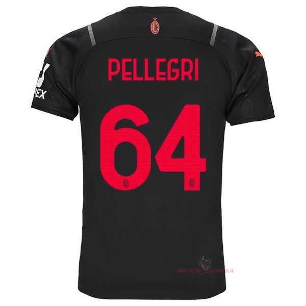 Maillot Om Pas Cher PUMA NO.64 Pellegri Third Maillot AC Milan 2021 2022 Noir