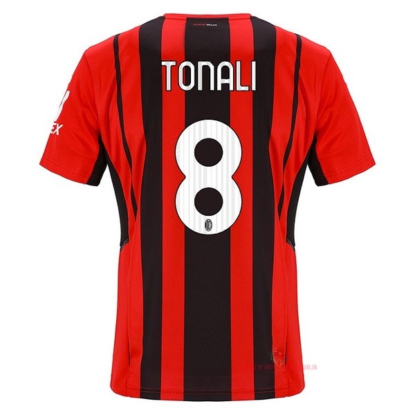 Maillot Om Pas Cher PUMA NO.8 Tonali Domicile Maillot AC Milan 2021 2022 Rouge