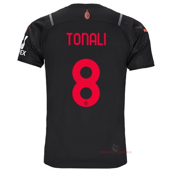 Maillot Om Pas Cher PUMA NO.8 Tonali Third Maillot AC Milan 2021 2022 Noir