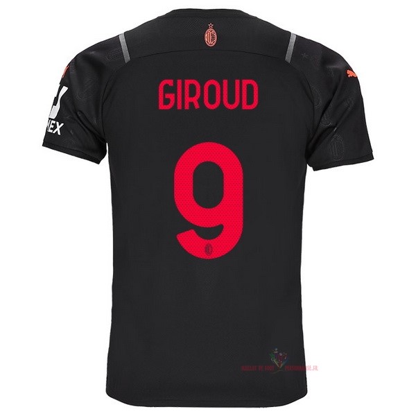 Maillot Om Pas Cher PUMA NO.9 Giroud Third Maillot AC Milan 2021 2022 Noir