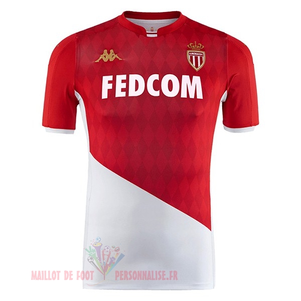 Maillot Om Pas Cher Kappa Domicile Maillot AS Monaco 2019 2020 Rouge Blanc