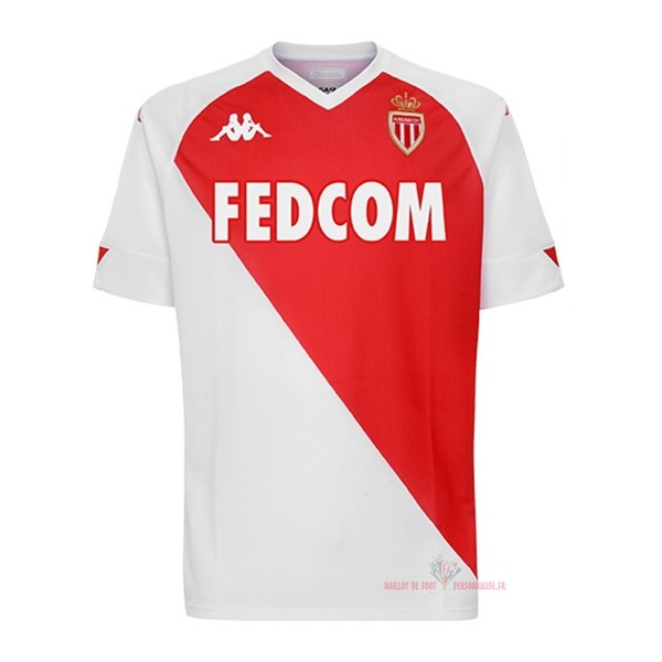 Maillot Om Pas Cher Kappa Domicile Maillot AS Monaco 2020 2021 Rouge Blanc