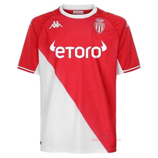 Maillot Om Pas Cher Kappa Domicile Maillot AS Monaco 2021 2022 Rouge Blanc