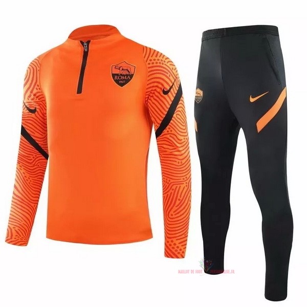 Maillot Om Pas Cher Nike Survêtements AS Roma 2020 2021 Orange Noir