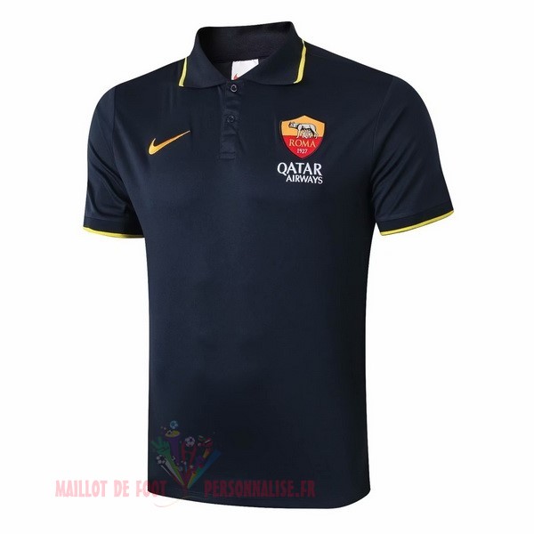 Maillot Om Pas Cher Nike Polo AS Roma 2019 2020 Noir Jaune