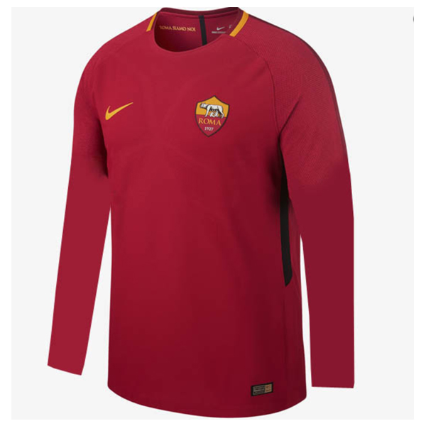 Maillot Om Pas Cher Nike Domicile Manches Longues As Roma 2017 2018 Rouge