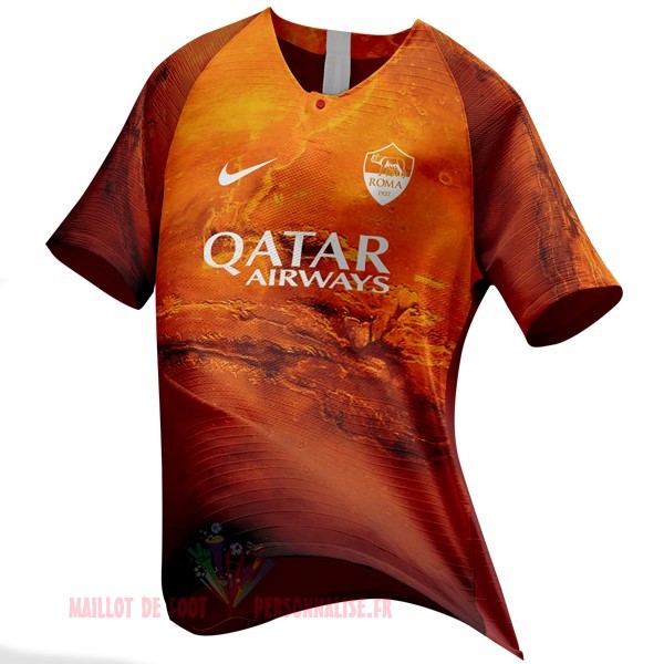 Maillot Om Pas Cher Nike Ea Sport Maillot AS Roma 2018 2019 Orange