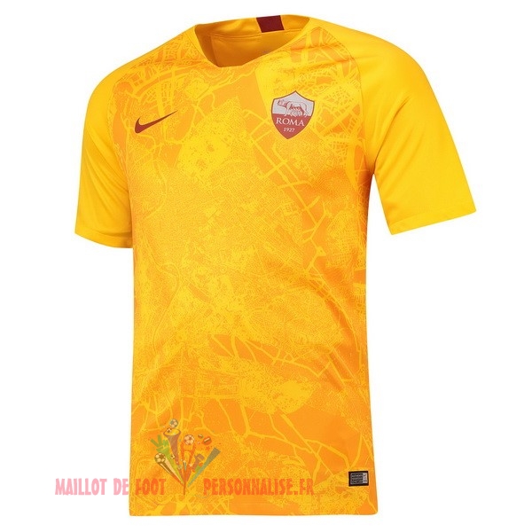 Maillot Om Pas Cher Nike Third Maillots As Roma 2018-2019 Jaune