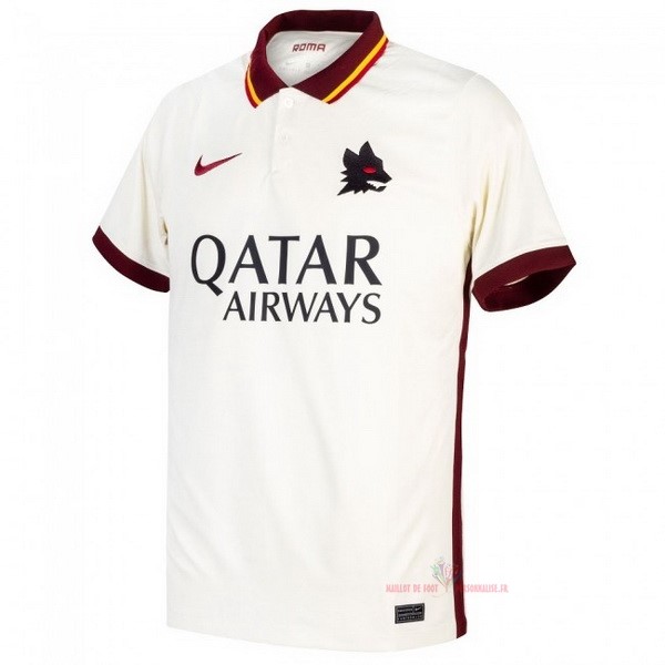 Maillot Om Pas Cher Nike Thailande Exterieur Maillot As Roma 2020 2021 Blanc