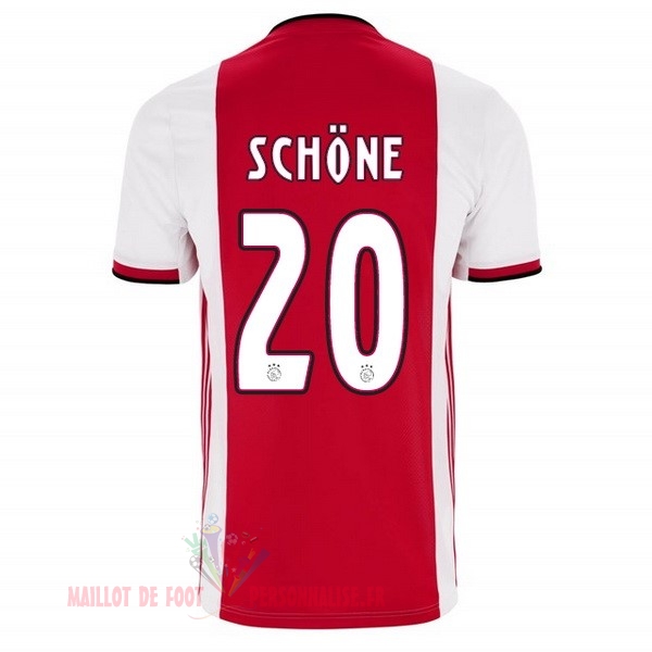Maillot Om Pas Cher adidas NO.20 Schone Domicile Maillot Ajax 2019 2020 Rouge