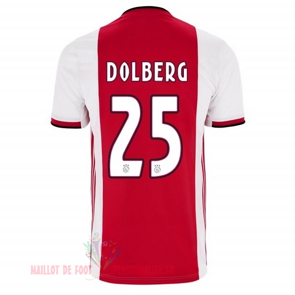Maillot Om Pas Cher adidas NO.25 Dolberg Domicile Maillot Ajax 2019 2020 Rouge