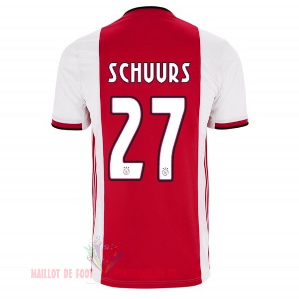 Maillot Om Pas Cher adidas NO.27 Schuurs Domicile Maillot Ajax 2019 2020 Rouge