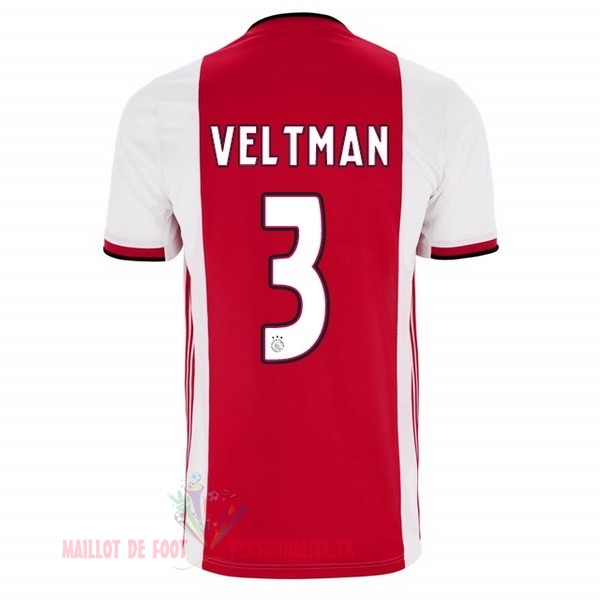 Maillot Om Pas Cher adidas NO.3 Veltman Domicile Maillot Ajax 2019 2020 Rouge