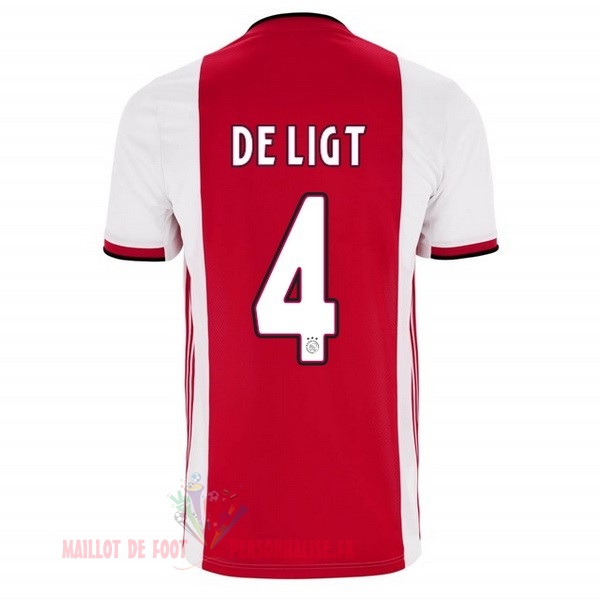 Maillot Om Pas Cher adidas NO.4 De Ligt Domicile Maillot Ajax 2019 2020 Rouge