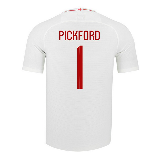 Maillot Om Pas Cher Nike NO.1 Pickford Domicile Maillots Angleterre 2018 Blanc