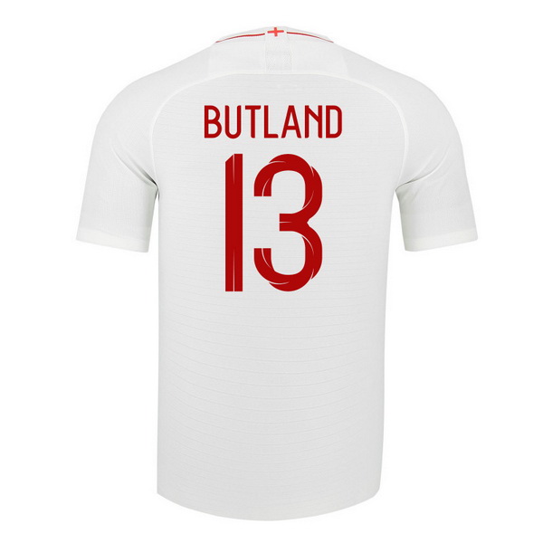 Maillot Om Pas Cher Nike NO.13 Butland Domicile Maillots Angleterre 2018 Blanc