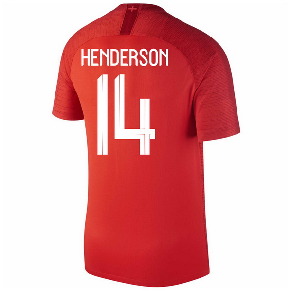 Maillot Om Pas Cher Nike NO.14 Henderson Exterieur Maillots Angleterre 2018 Rouge