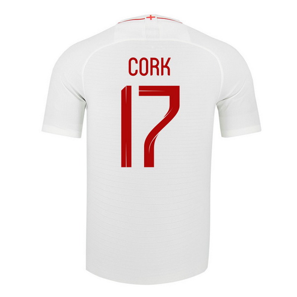 Maillot Om Pas Cher Nike NO.17 Cork Domicile Maillots Angleterre 2018 Blanc