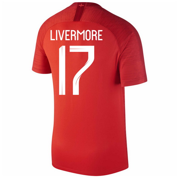 Maillot Om Pas Cher Nike NO.17 Livermore Exterieur Maillots Angleterre 2018 Rouge