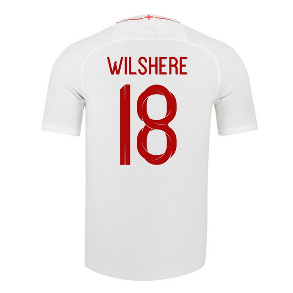 Maillot Om Pas Cher Nike NO.18 Wilshere Domicile Maillots Angleterre 2018 Blanc