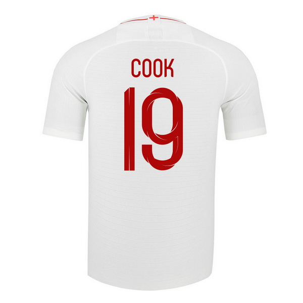 Maillot Om Pas Cher Nike NO.19 Cook Domicile Maillots Angleterre 2018 Blanc