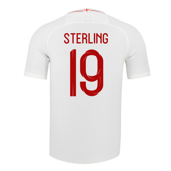 Maillot Om Pas Cher Nike NO.19 Sterling Domicile Maillots Angleterre 2018 Blanc