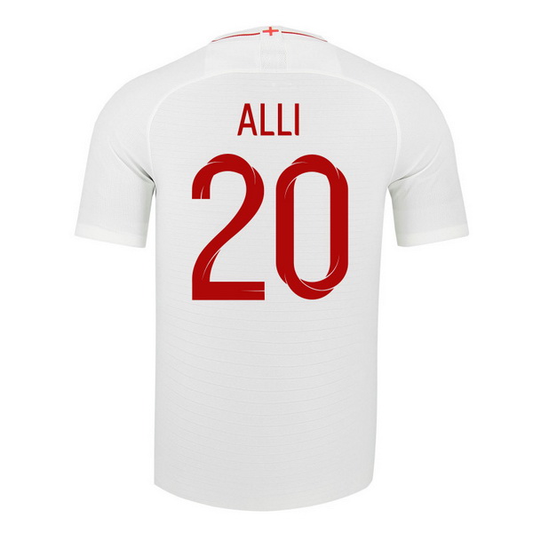 Maillot Om Pas Cher Nike NO.20 Alli Domicile Maillots Angleterre 2018 Blanc