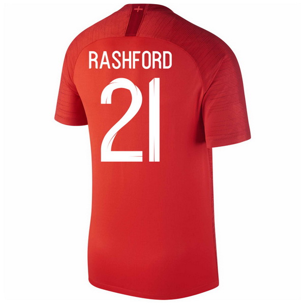 Maillot Om Pas Cher Nike NO.21 Rashford Exterieur Maillots Angleterre 2018 Rouge