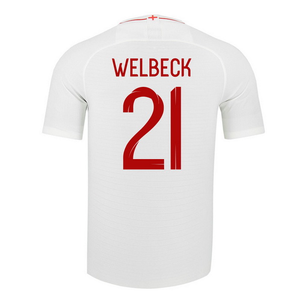 Maillot Om Pas Cher Nike NO.21 Welbeck Domicile Maillots Angleterre 2018 Blanc