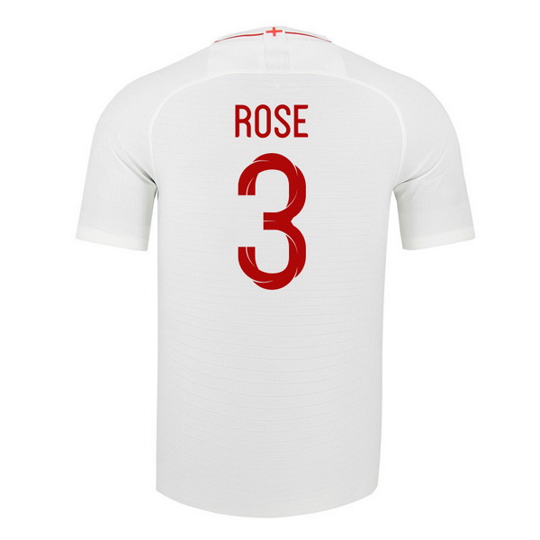 Maillot Om Pas Cher Nike NO.3 Rose Domicile Maillots Angleterre 2018 Blanc