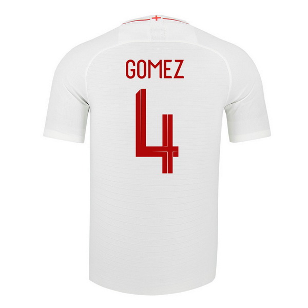 Maillot Om Pas Cher Nike NO.4 Gomez Domicile Maillots Angleterre 2018 Blanc