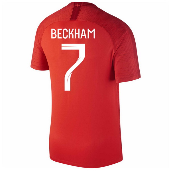 Maillot Om Pas Cher Nike NO.7 Beckham Exterieur Maillots Angleterre 2018 Rouge
