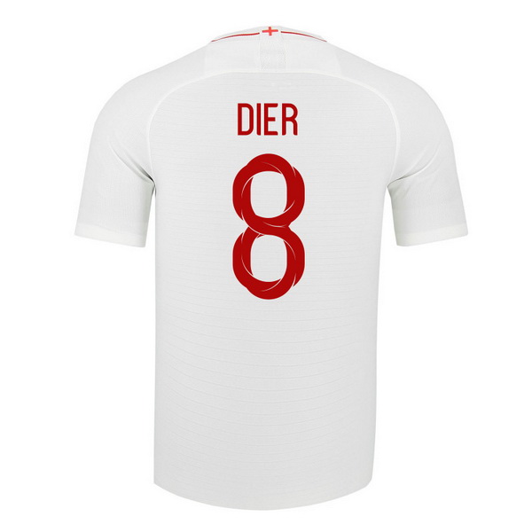 Maillot Om Pas Cher Nike NO.8 Dier Domicile Maillots Angleterre 2018 Blanc