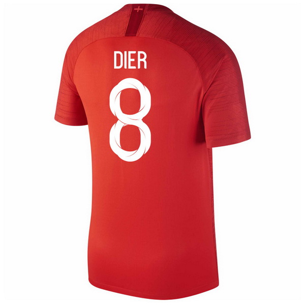 Maillot Om Pas Cher Nike NO.8 Dier Exterieur Maillots Angleterre 2018 Rouge