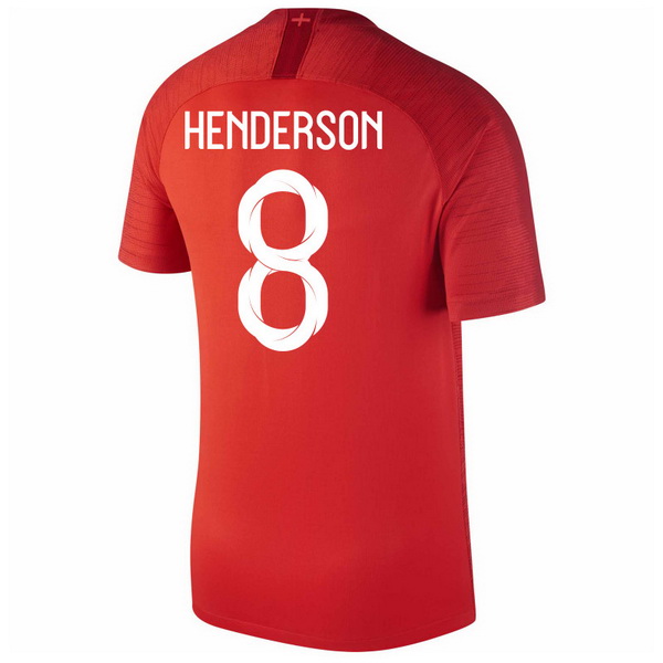 Maillot Om Pas Cher Nike NO.8 Henderson Exterieur Maillots Angleterre 2018 Rouge